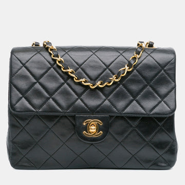 Mini Square Classic Lambskin Leather Single Flap Bag