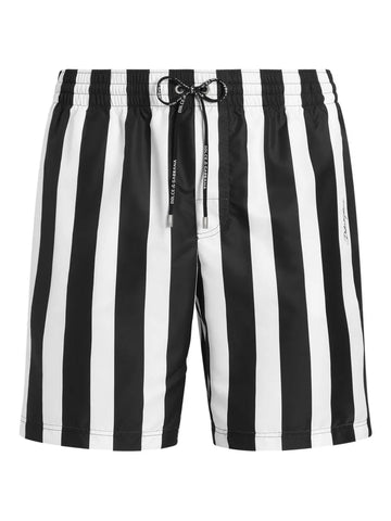 Dolce & Gabbana Men Striped Swim Shorts