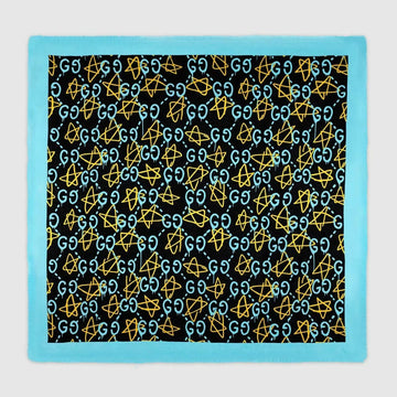 Gucci Ghost  EC Star Modal Silk Large Scarf Shawl w/Box