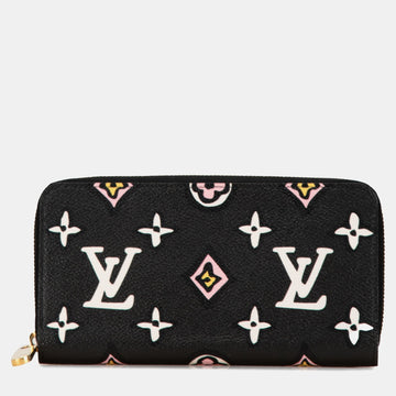 Black Monogram Giant Canvas Wild At Heart Zippy Wallet