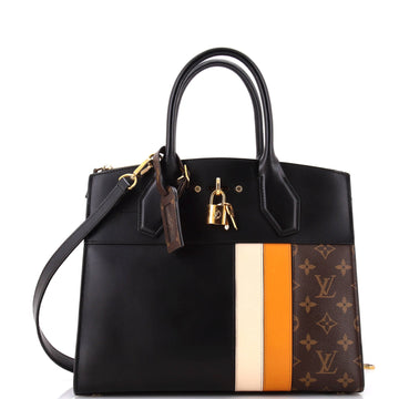 City Steamer Handbag Limited Edition Monogram Canvas and Leather MM