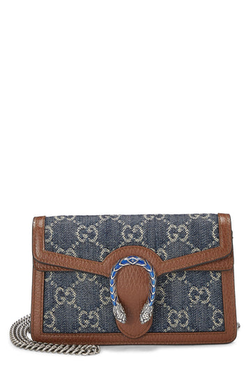 Gucci, Blue CS Denim Dionysus Shoulder Bag Mini, Blue