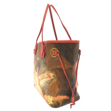 LOUIS VUITTON Neverfull Boucher Poppy petal M43357 PVC Coated Canvas Masters CollectionxCalf Leather Size MM