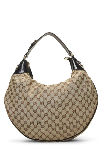 Gucci, Black Original CS Canvas Hobo, Black