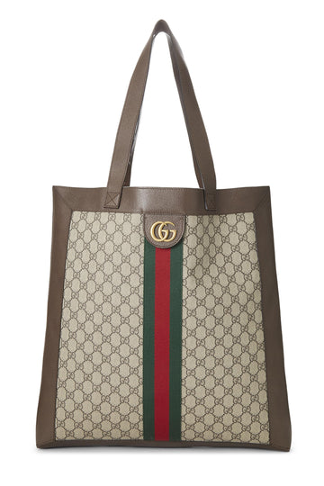 Gucci, Original CS Supreme Canvas Ophidia Tote Large, Brown