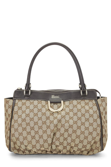 Gucci, Original CS Canvas Abbey Zip Tote, Brown