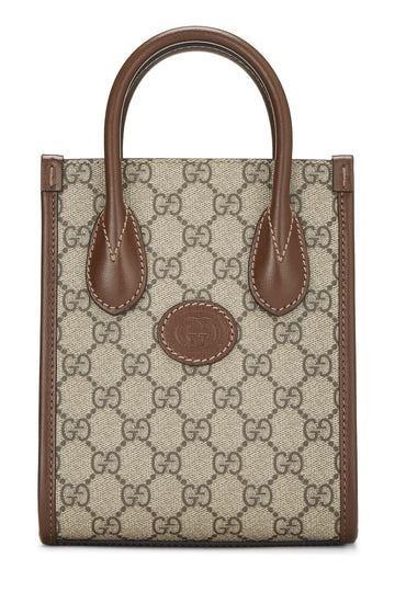 Gucci, Brown Original CS Supreme Interlocking CS Tote Mini, Brown