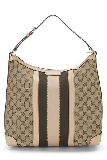 Gucci, Pink Original CS Canvas Hobo, Pink