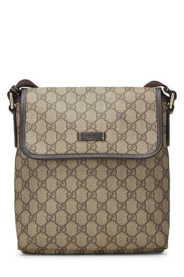 Gucci, Original CS Supreme Canvas Flap Messenger Small, Brown