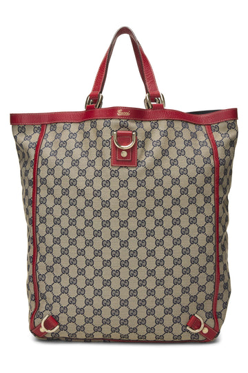 Gucci, Red Original CS Canvas D-Ring Abbey Vertical Tote, Red
