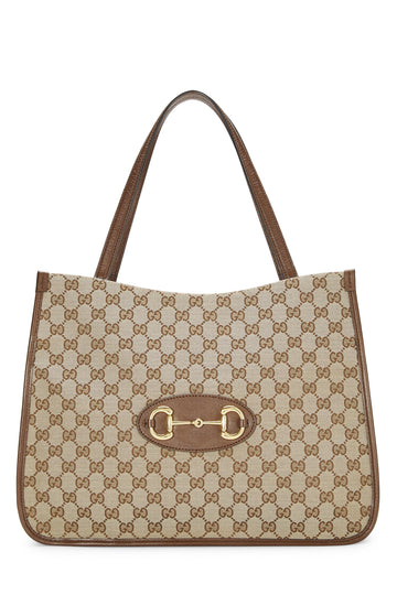 Gucci, Original CS Canvas Horsebit 1955 Tote, Brown