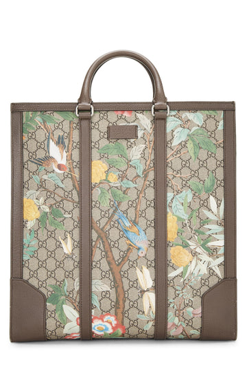 Gucci, Original CS Supreme Canvas Tian Tote Large, Brown
