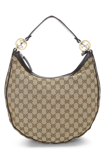 Gucci, Original CS Canvas Twins Hobo, Brown