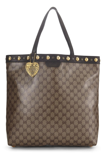 Gucci, Brown Original CS Crystal Canvas Tote, Brown