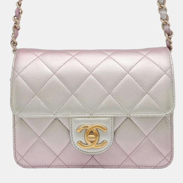 Metallic Pink Leather Mini Like a Wallet Flap Bag
