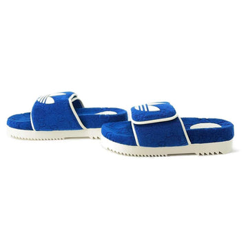 GUCCI Adidas Collaboration Platform Sandals Blue/White 702412 CSCotton Rubber Size 10