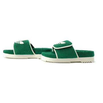 GUCCI Adidas Collaboration Platform Sandals Green/White 702412 CSCotton Rubber Size 9