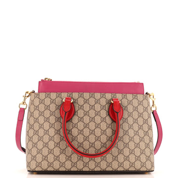 GUCCI Linea A Convertible Tote GG Coated Canvas Small