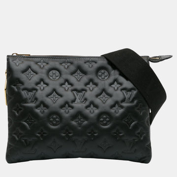 Black Monogram Leather Coussin PM Shoulder Bag