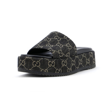 Women's Angelina Platform Slide Sandals EC Denim
