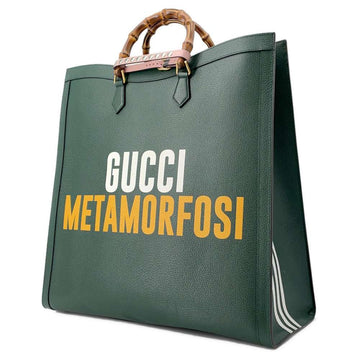 GUCCI Adidas Collaboration Diana Maxi Tote Green 719289 Leather