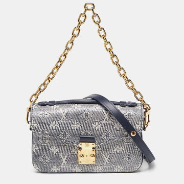 Blue Monogram Canvas Pochette Metis East West Bag