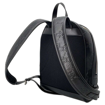 GUCCI EC Embossed Backpack Black 658579 Leather