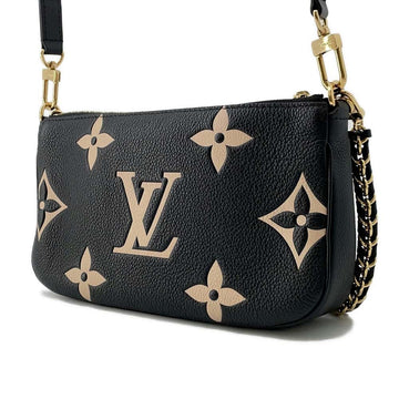 LOUIS VUITTON Multi Pochette Accessoires Noir/Beige M45777 Monogram Empreinte Leather