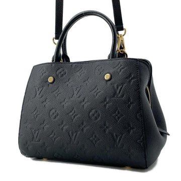 LOUIS VUITTON Montaigne Noir M41053 Monogram Empreinte Leather Size BB