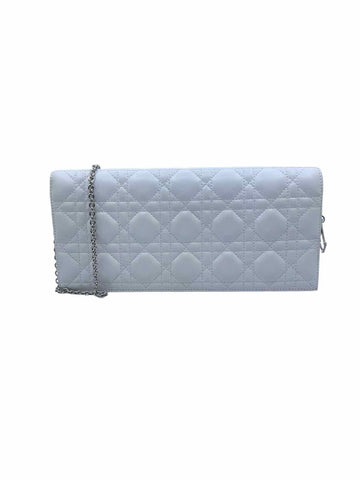 CHRISTIAN DIOR Lady White Leather Quilted Handbag