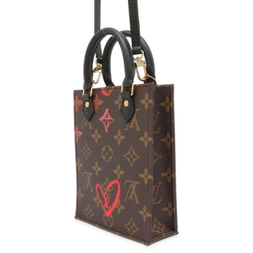 LOUIS VUITTON Petite Sac Plat China exclusive Brown M80839 Monogram Fall in Love