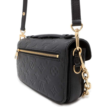 LOUIS VUITTON Pochette Metis EW Noir M46595 Monogram Empreinte Leather
