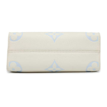LOUIS VUITTON Onthego Latte White/Candy Blue M46833 Bicolor Monogram Empreinte Leather Size PM