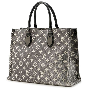LOUIS VUITTON Onthego Noir/White M46448 Monogram?Jacquard Denim Size MM