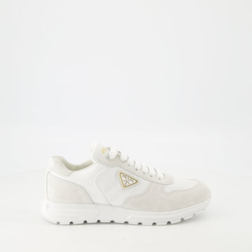 Baskets en nylon et cuir