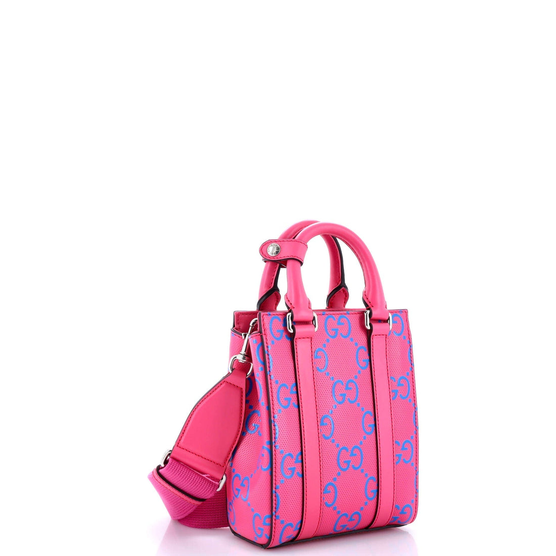 Convertible Open Tote EC Embossed Perforated Leather Mini