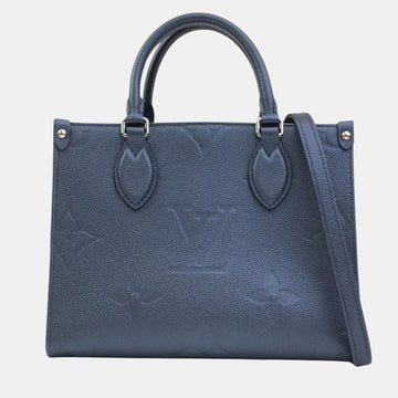Blue Giant Monogram Empreinte Leather OnTheGo PM Tote Bag