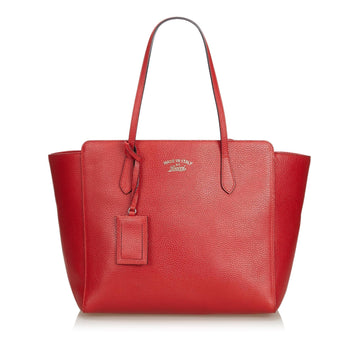 G*G Red Others Leather Swing Tote Bag Italy