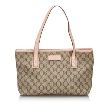 G*G Brown Beige PVC Plastic CS Tote Bag Italy