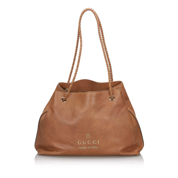 G*G Brown Light Others Leather Gifford Tote Bag Italy