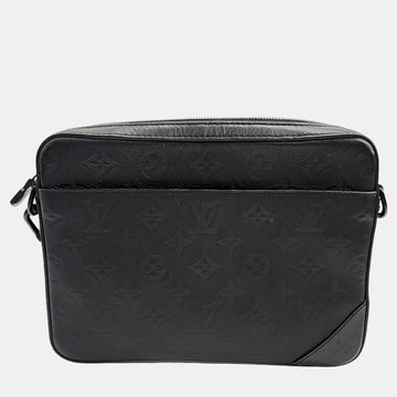 Black Monogram Shadow Duo Messenger Bag