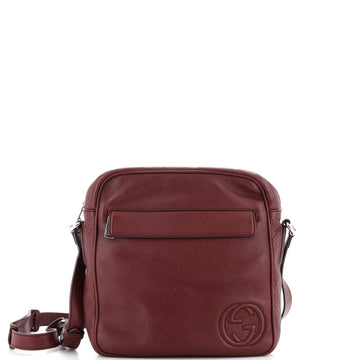 GUCCI Soho Front Pocket Messenger Bag Leather Medium