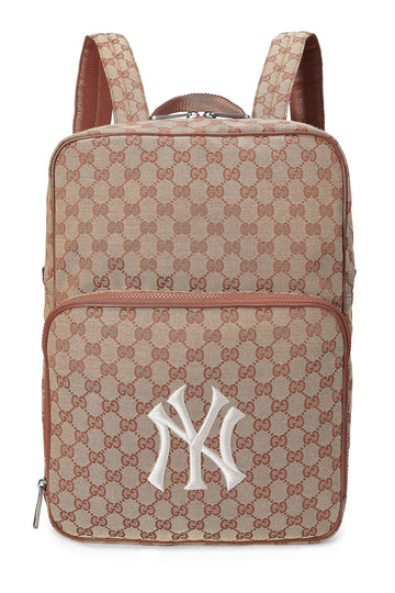 Gucci, Orange CS Canvas New York Yankees Backpack, Pink