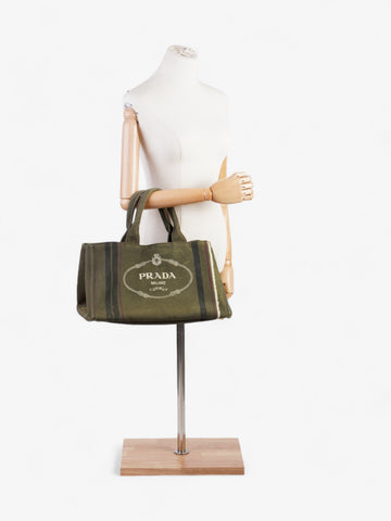 Prada Canapa Green Canvas