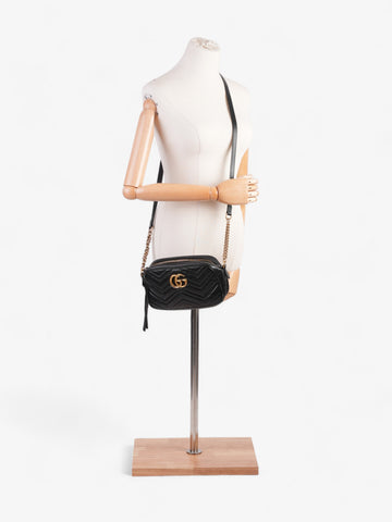 Gucci EC Marmont Black Matelasse Leather Small