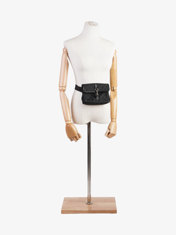 Gucci EC Jackie Belt Bag Black Canvas