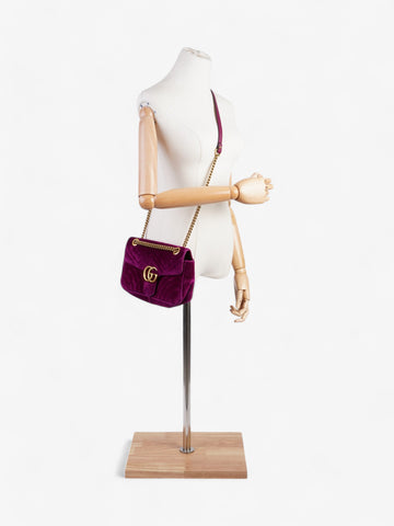 Gucci EC Marmont Purple Velvet Small
