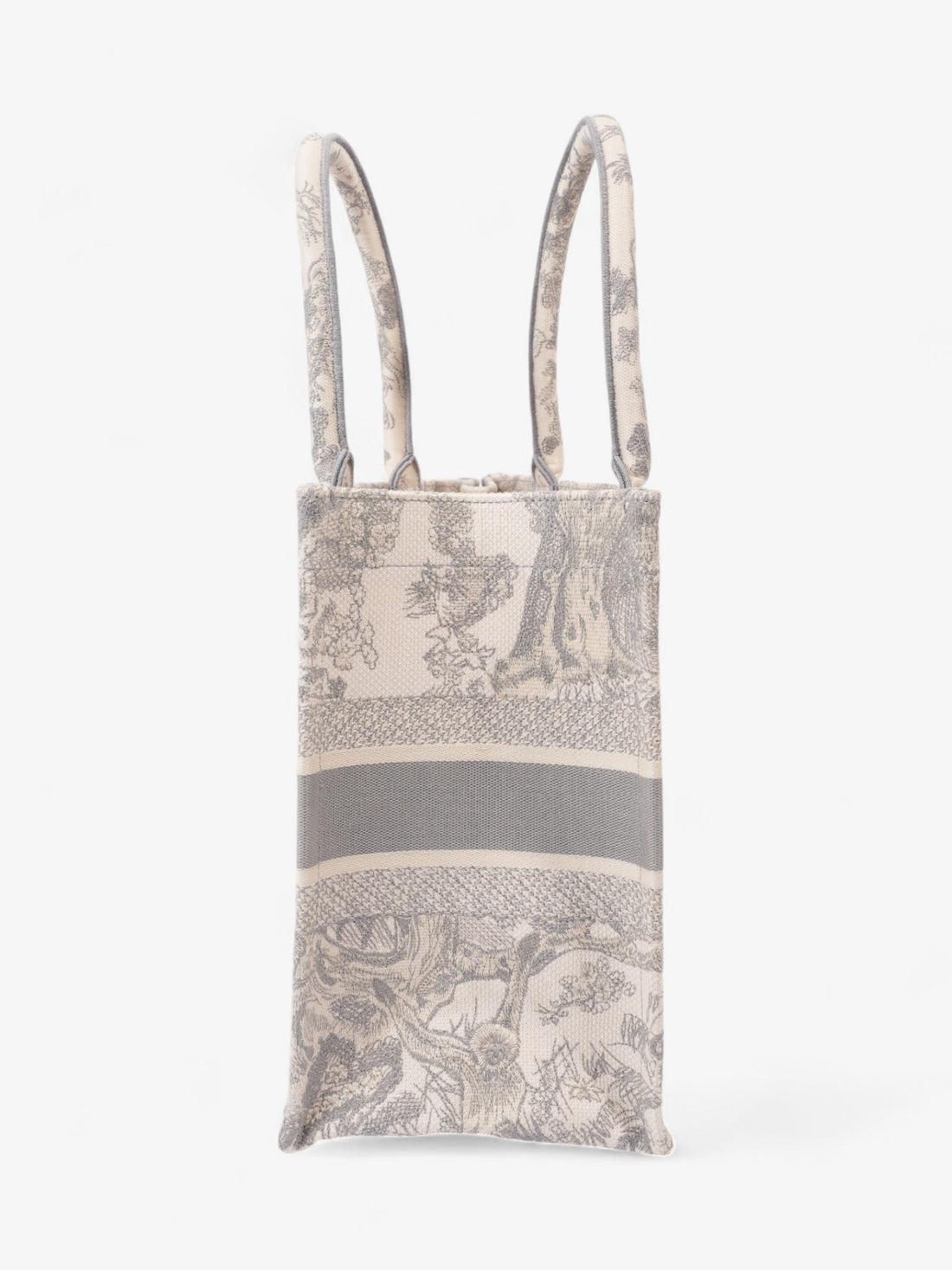 Christian Dior Book Tote Grey Oblique / White Cotton Medium