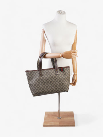 Gucci EC Tote Bag EC Supreme / Brown Coated Canvas
