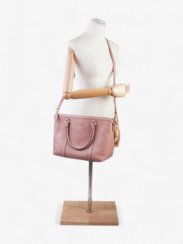 Gucci 2Way Tote Pink Guccissima Calfskin Leather